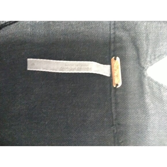 Free People Linen Ruffled Button Up Midi Skirt Black 6 Boho Beachy Cotragecore - Picture 10 of 10